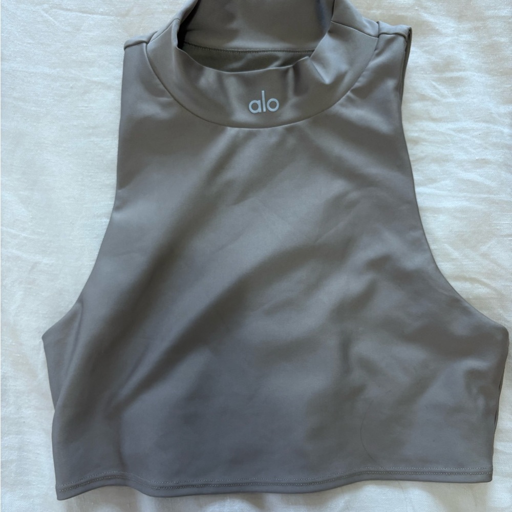 ALO Yoga Women's Gray Crop Top